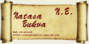 Nataša Bukva vizit kartica